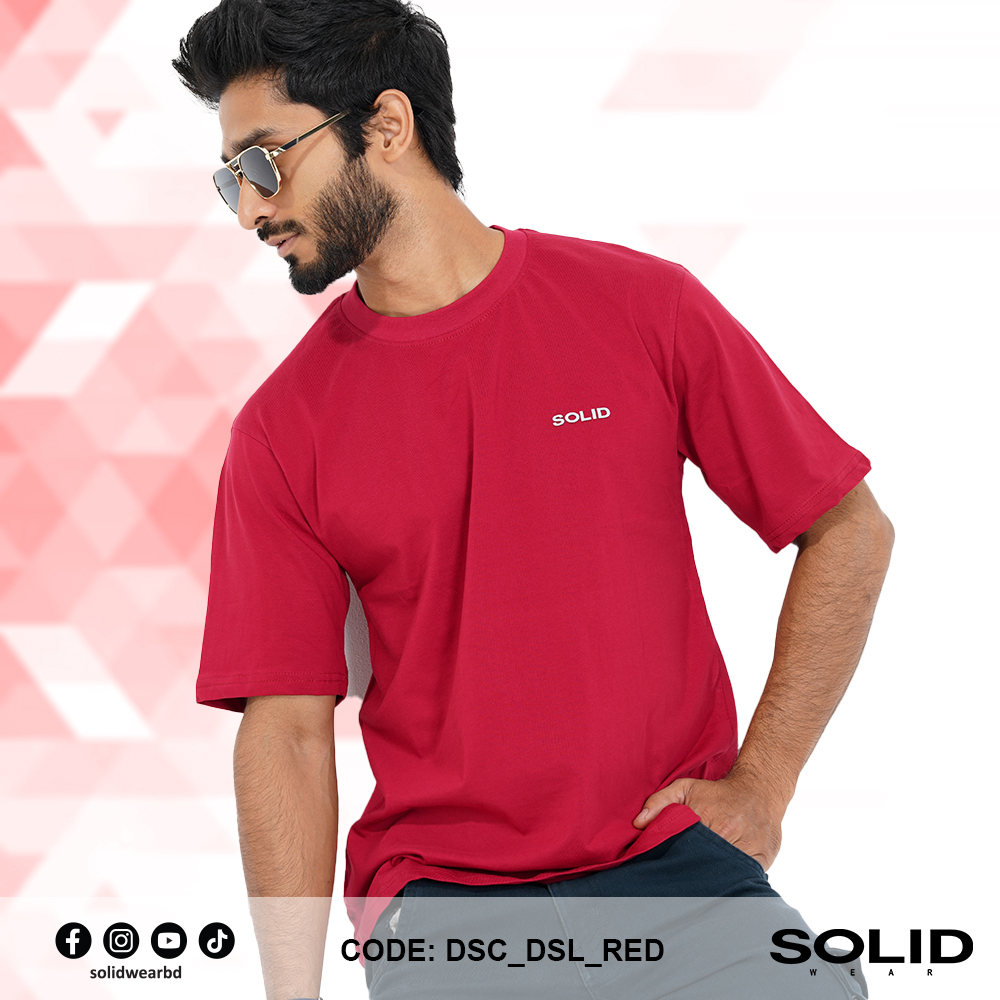 Drop Solid Cotton Red